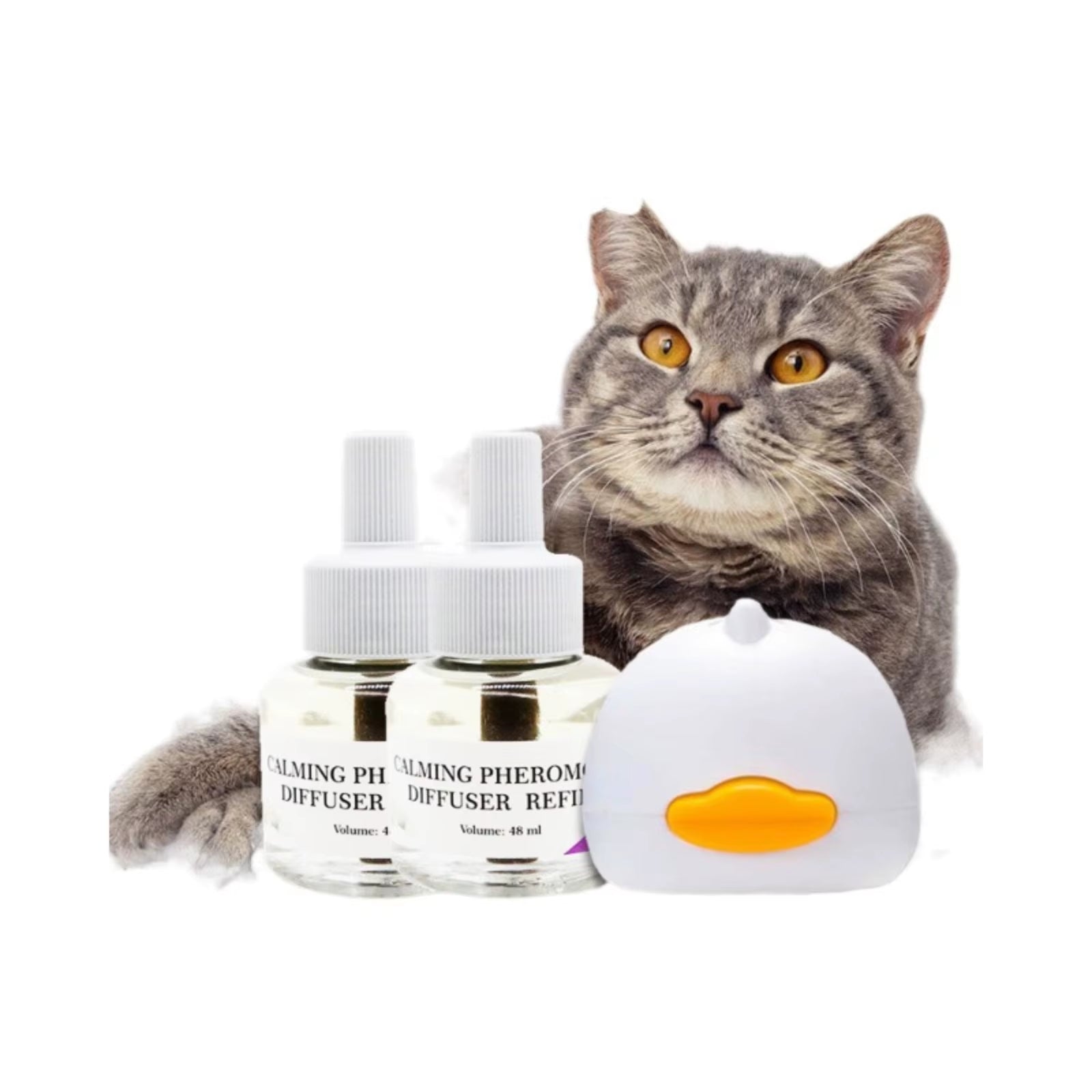 Pheromone Diffuser for Cats Cat Pheromone Plug-In Relaxants Start Kit 30-Day Refill Calming Spray for Calm Relaxing Home Indoor