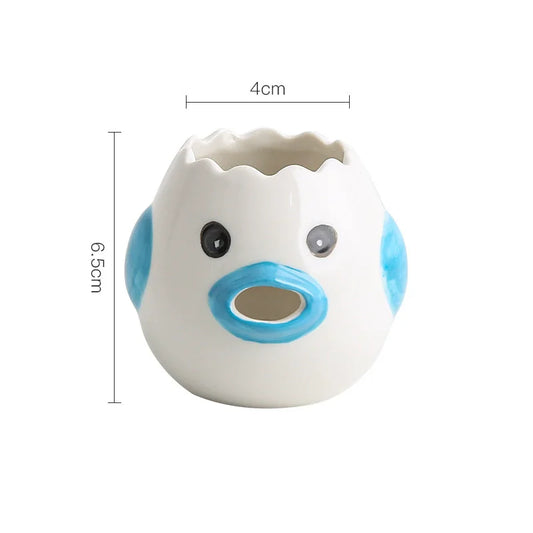 Cartoon Little Chicken Ceramic Egg Separator Egg Yolk Egg White Separator Filter Baking Tool for Bakery Kitchen Tools