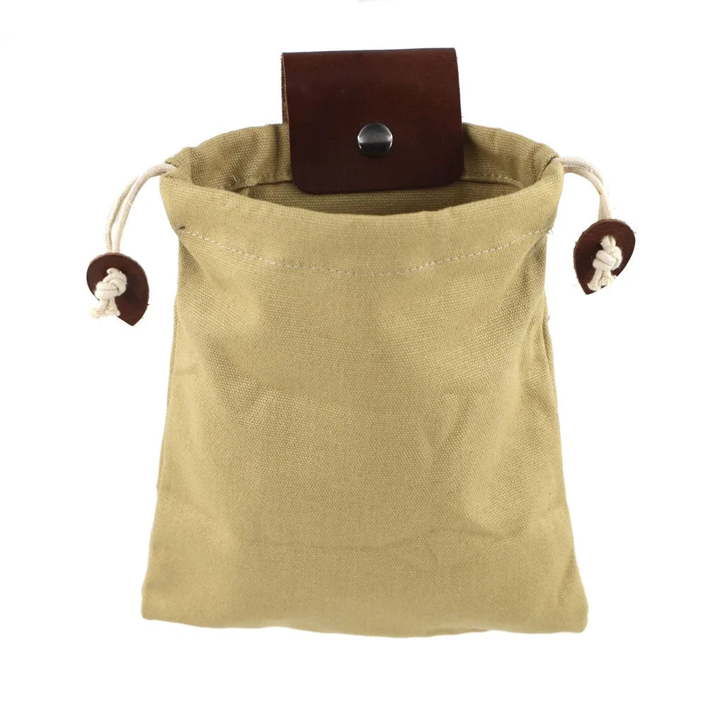 Medieval Suede Pouch Coin Bag Belt PU Leather Drawstring Wallet Men Women Viking Larp Costume Gear Cosplay Pagan Parts for Adult