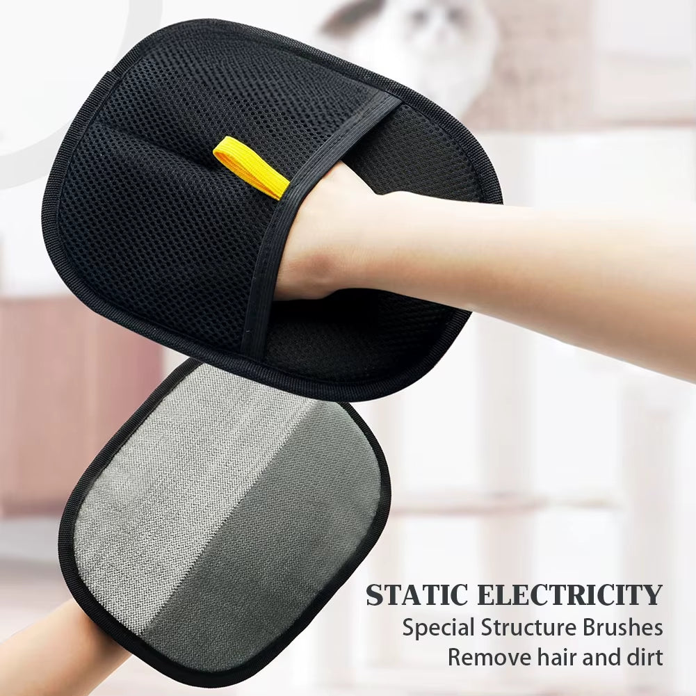 Double Sided Grooming Gloves for Pets Quick Pet Hair Remover Mitt Static Removal Gloves for Clothes Sofa Couch Pet Supply