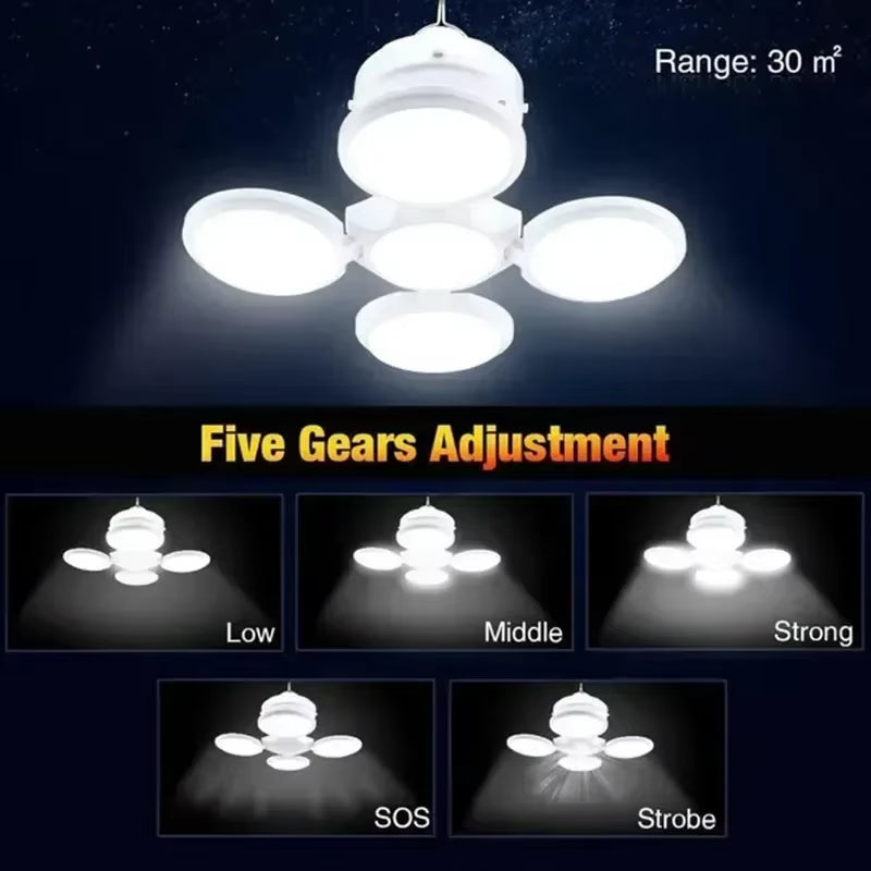 Solar Power Lights Outdoor Hook LED Handy Folding Emergency DC Sunlight Charging Lamp Camping Garden Waterproof Flash Lighting