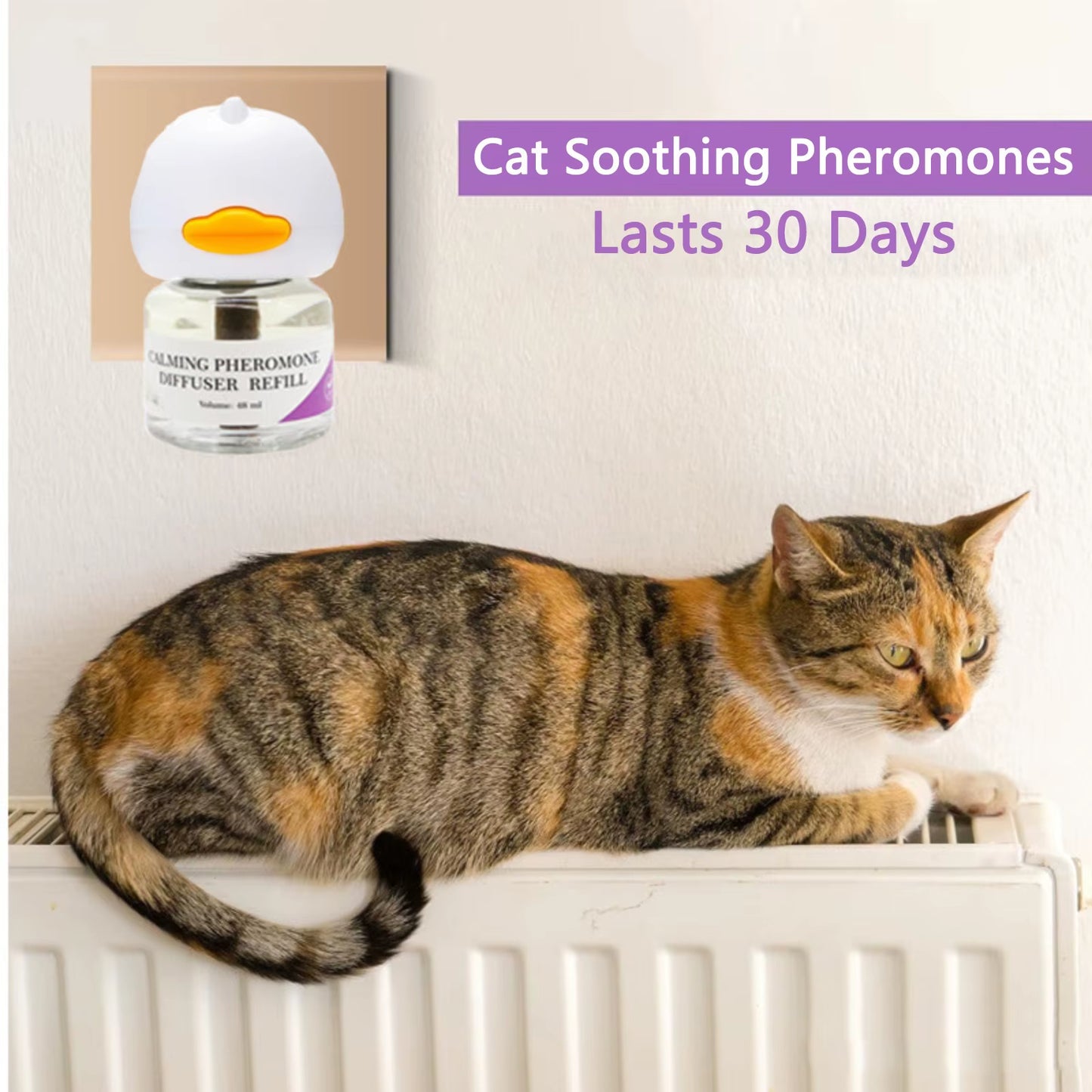 Pheromone Diffuser for Cats Cat Pheromone Plug-In Relaxants Start Kit 30-Day Refill Calming Spray for Calm Relaxing Home Indoor