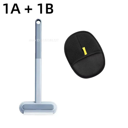 Pet Hair Removal Set Tool Reusable Static Removal Gloves Double-Sided Grooming Gloves Remove Dog Cat Fur Hair for Carpets Sofa