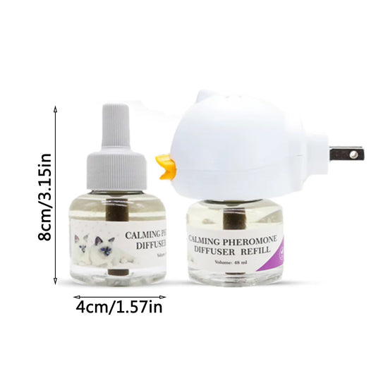 Pheromone Diffuser for Cats Cat Pheromone Plug-In Relaxants Start Kit 30-Day Refill Calming Spray for Calm Relaxing Home Indoor