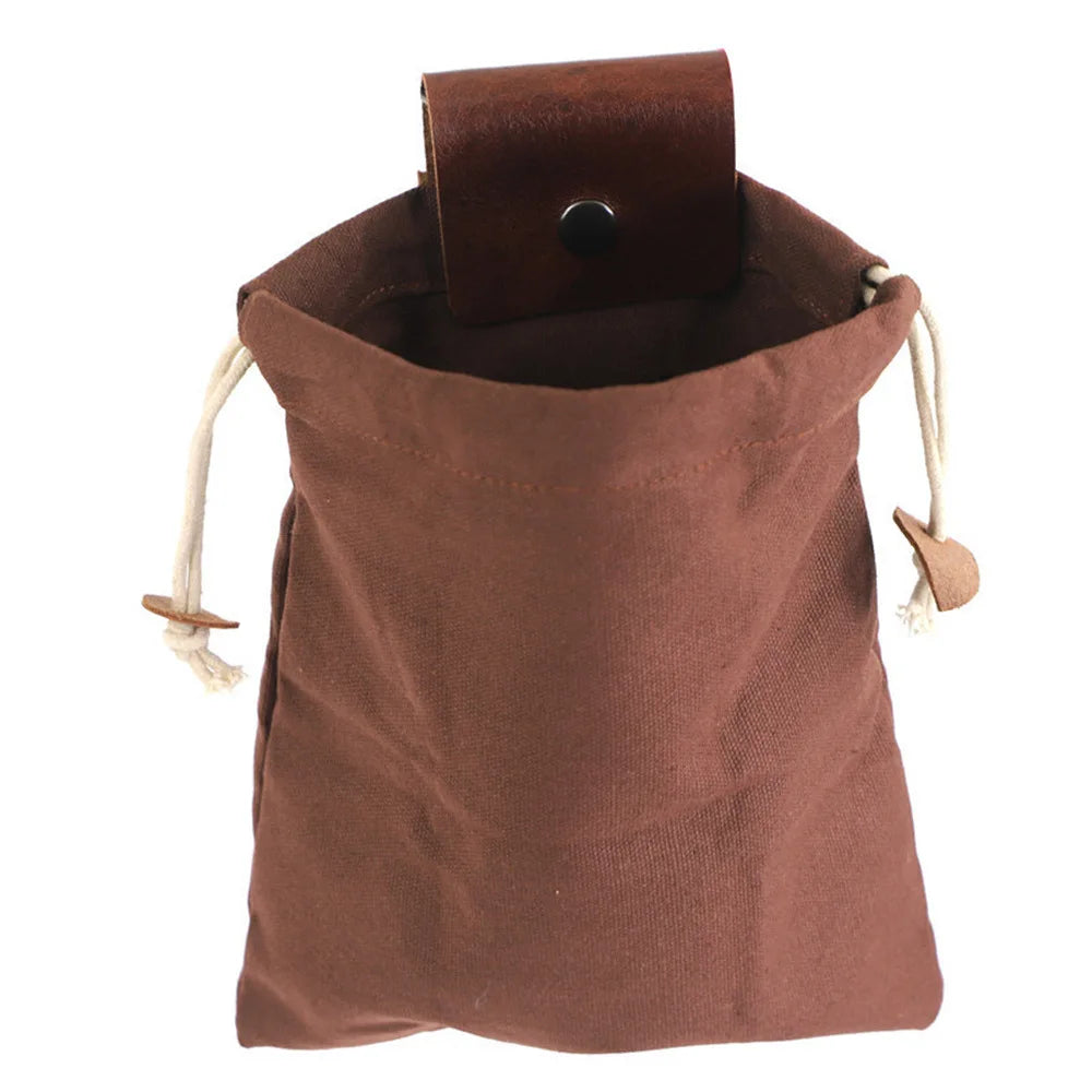 Medieval Suede Pouch Coin Bag Belt PU Leather Drawstring Wallet Men Women Viking Larp Costume Gear Cosplay Pagan Parts for Adult