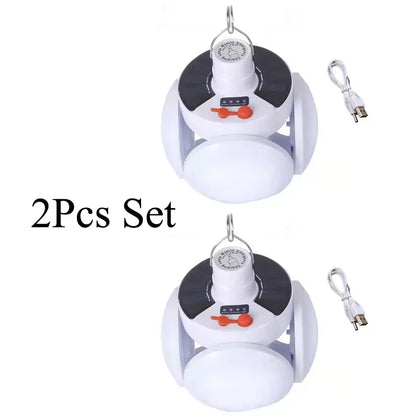 Solar Power Lights Outdoor Hook LED Handy Folding Emergency DC Sunlight Charging Lamp Camping Garden Waterproof Flash Lighting