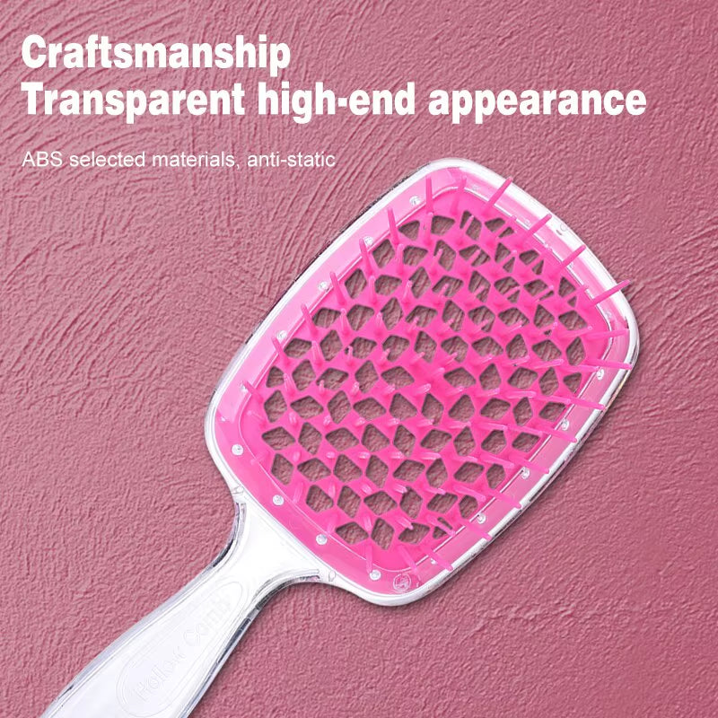 Fluffy Modeling Comb Mesh Comb Hairdressing Hair Smoothing Honeycomb Comb Plastic Massage Comb Dry and Wet Hollow Comb