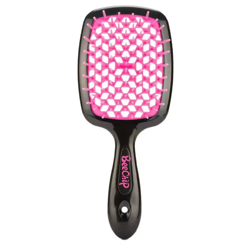 Fluffy Modeling Comb Mesh Comb Hairdressing Hair Smoothing Honeycomb Comb Plastic Massage Comb Dry and Wet Hollow Comb