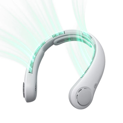 Portable Neck Fan Upgraded, 5000Mah Battery, Necksupport, 5 Speeds Gears Adjustment, Outdoor Wearable Hands-Free Fan