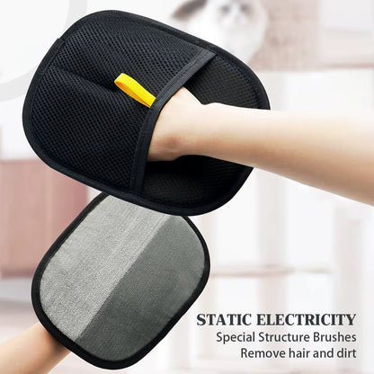Double Sided Grooming Gloves for Pets Quick Pet Hair Remover Mitt Static Removal Gloves for Clothes Sofa Couch Pet Supply