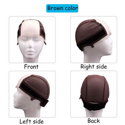 Female Headband Wig Cap Hd Lace Wig Cap for Wig Making U Part Wig Caps with Adjustable Velvet Wig Grip to Wear Wig Nude Hair Net