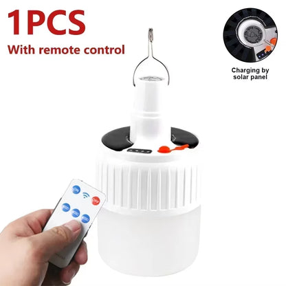 Solar Power Lights Outdoor Hook LED Handy Folding Emergency DC Sunlight Charging Lamp Camping Garden Waterproof Flash Lighting